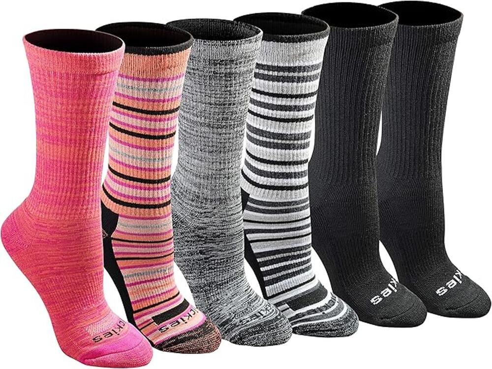 Dickies Women's 9-13 DriTech Comfort 6 Pack Crew Moisture Control Socks L23-18